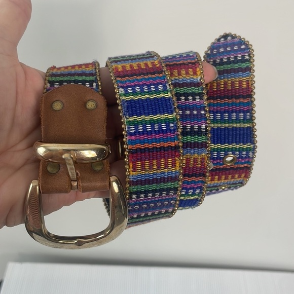 Colorful woven tapestry belt 27-31” waist small size - Picture 1 of 6